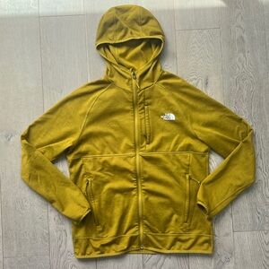 The North Face Men's Size L Yellow Full-Zip Hooded Jacket